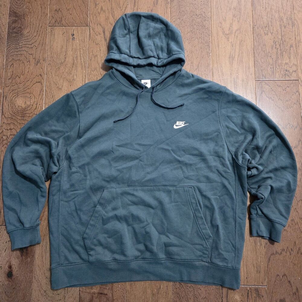 Nike Sportswear Fleece Pullover Hoodie Green BV2654 Men's Size 2XL
